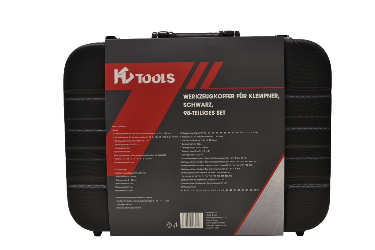 HC Tools Werkzeugkoffer Klempner 98-tlg.