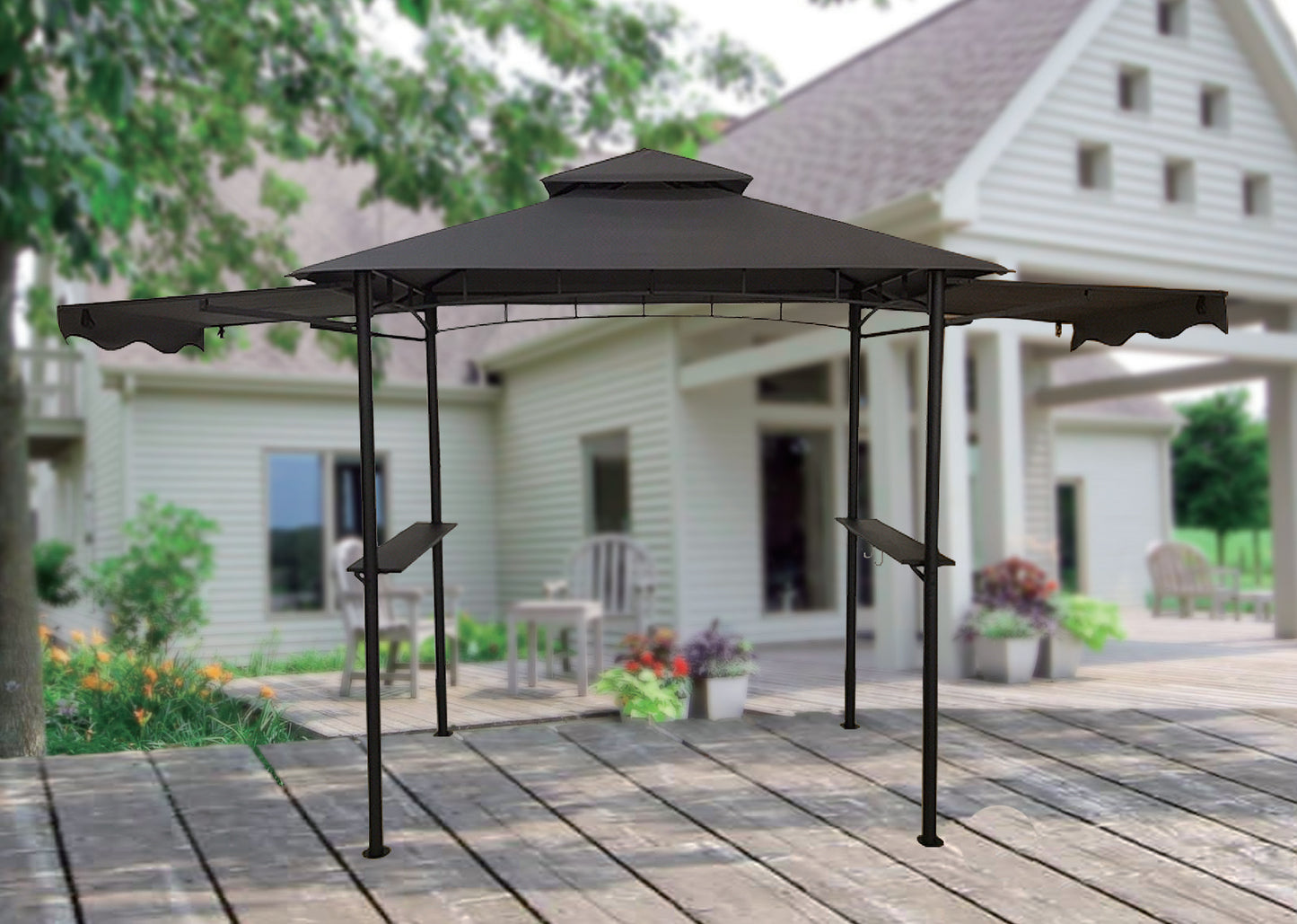 BBQ Grillpavillon anthrazit
