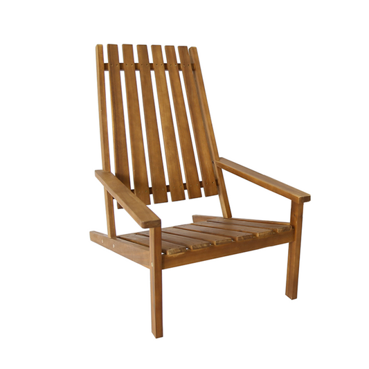 Liegestuhl Adirondack aus Akazie inkl. Kissenauflage