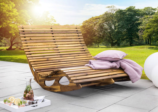 doppelschwungliege ergonomisch aus holz