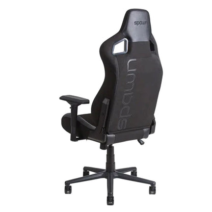 Der Spawn Gaming Stuhl "schwarz" von Spawn verfügt über eine verstellbare Rückenlehne, verstellbare Armlehnen, ein hohes Rückenteil mit vertikalem "Spawn"-Schriftzug sowie robustem Metallgestell und fünf Rollen für besten Komfort.
