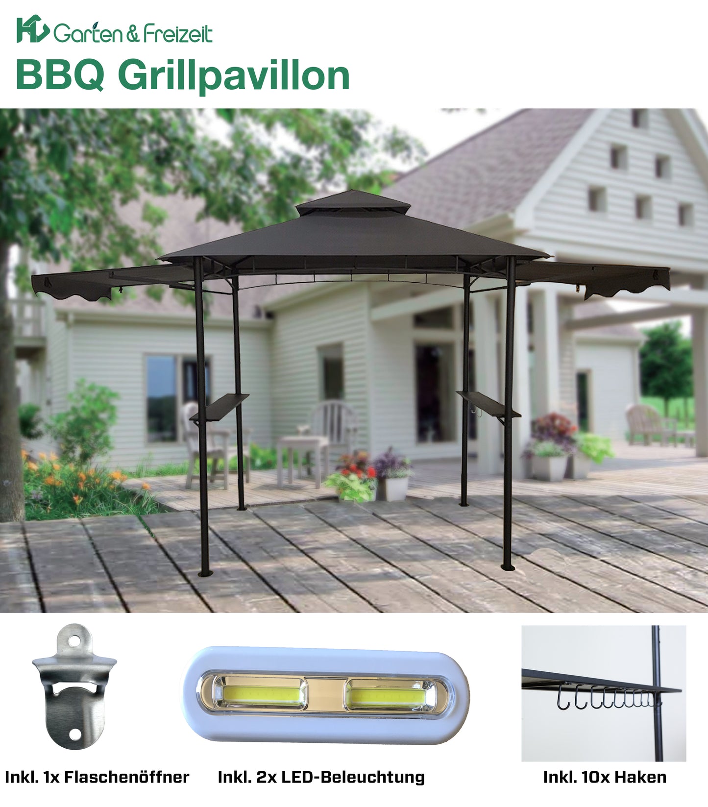 BBQ Grillpavillon anthrazit
