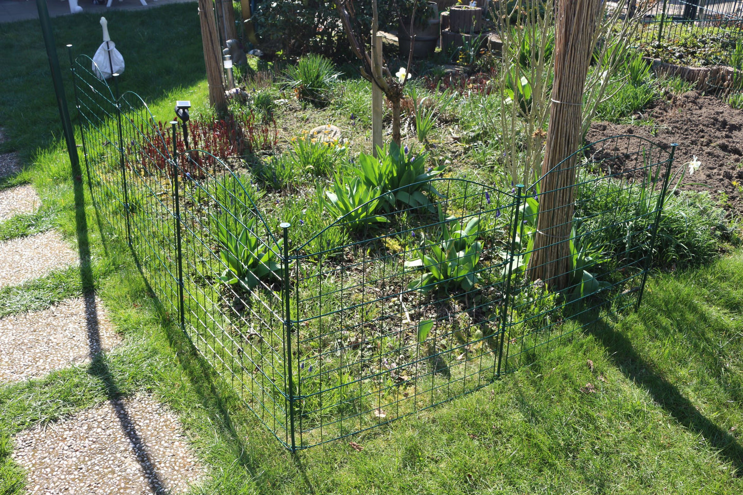 HC Garten & Freizeit Teichzaun Oberbogen Komplettset dunkelgrün